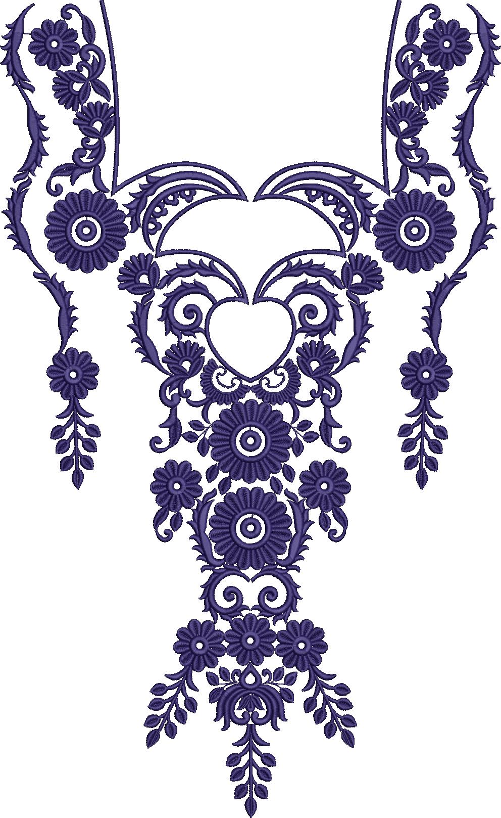 Arabian Neck High Quality Embroidery Free Design (667)